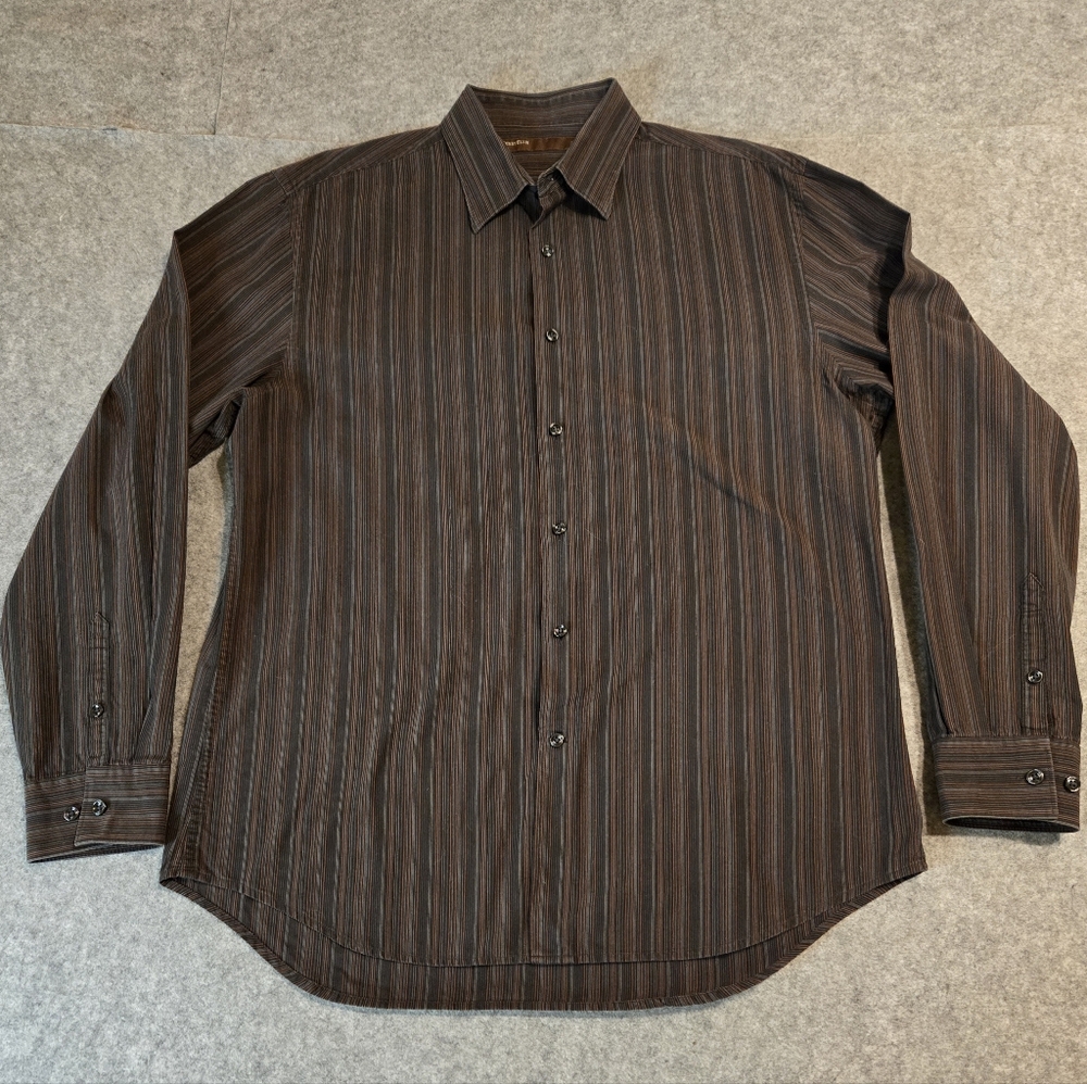 Perry Ellis Mens Dress Shirt Large